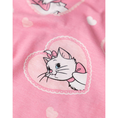 Pink - Side - The Aristocats Womens-Ladies Marie Short-Sleeved Long Pyjama Set