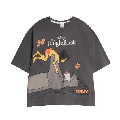 Multicoloured - Back - Jungle Book Womens-Ladies Mowgli And Baloo Short-Sleeved Long Pyjama Set