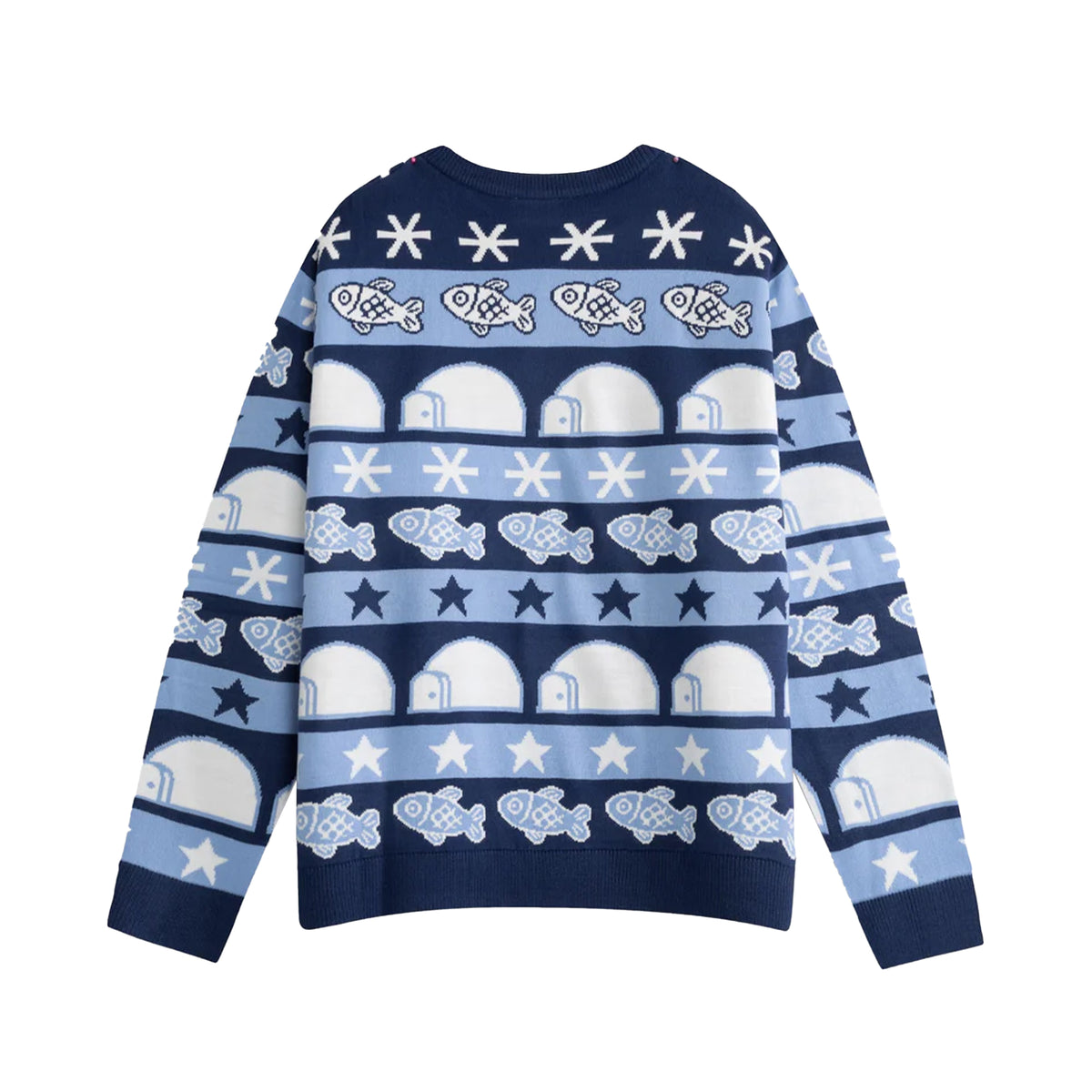 Blue - Back - Pingu Unisex Adult Merry Noot-Mas Christmas Jumper