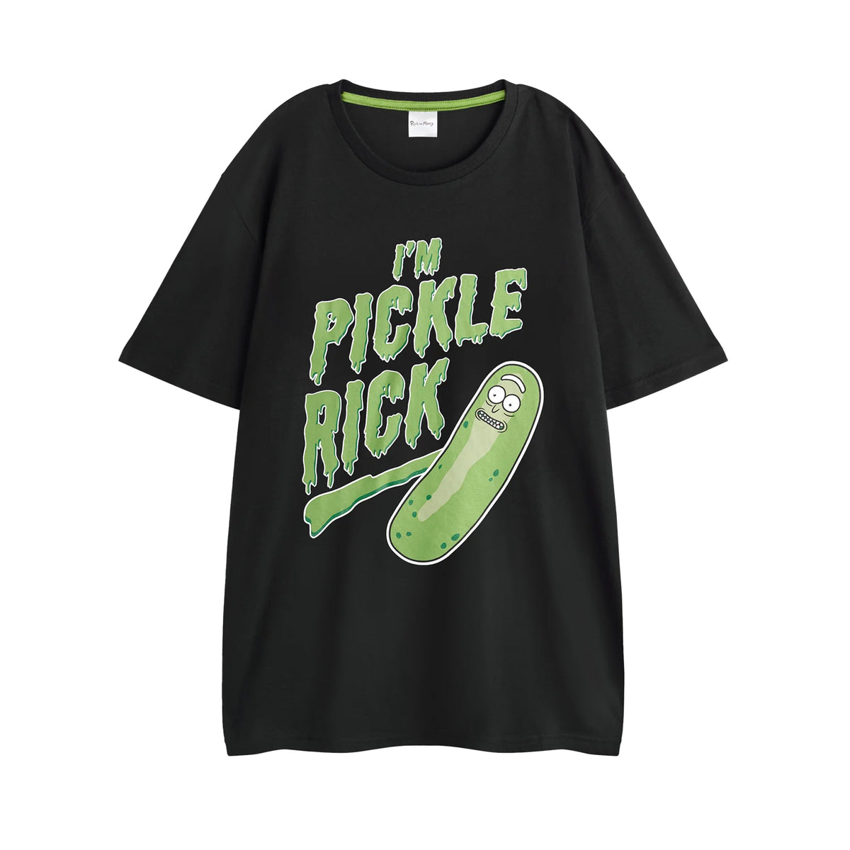 Multicoloured - Back - Rick And Morty Mens Pickle Rick Short-Sleeved Long Pyjama Set