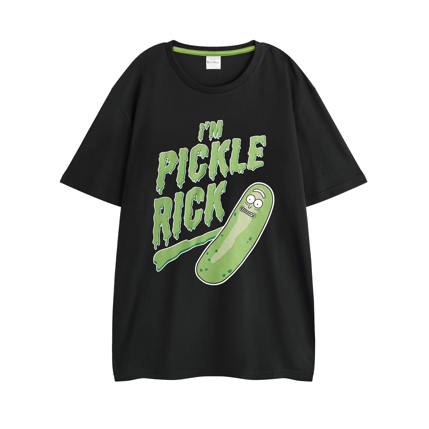 Multicoloured - Back - Rick And Morty Mens Pickle Rick Short-Sleeved Long Pyjama Set