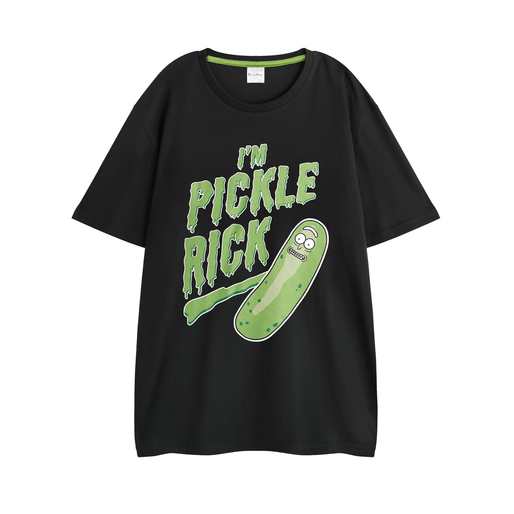 Multicoloured - Back - Rick And Morty Mens Pickle Rick Short-Sleeved Long Pyjama Set