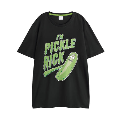 Multicoloured - Back - Rick And Morty Mens Pickle Rick Short-Sleeved Long Pyjama Set