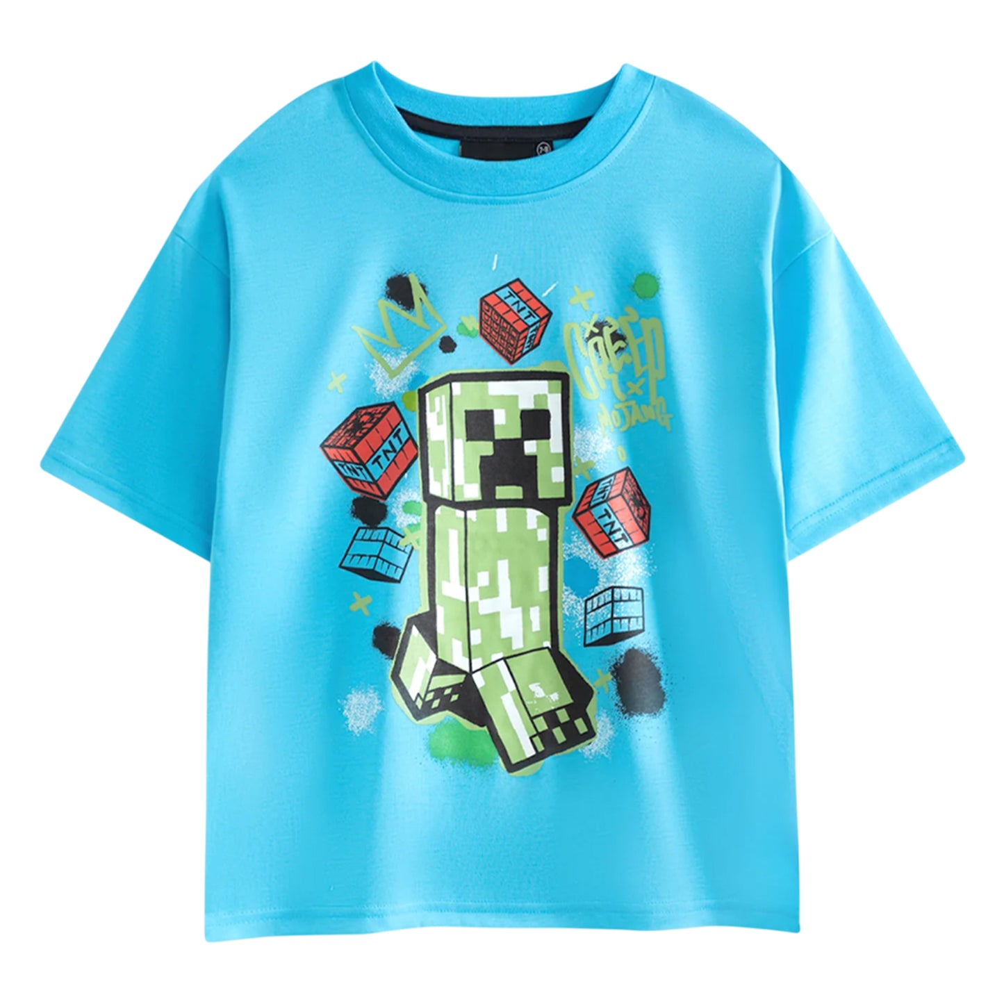 Multicoloured - Back - Minecraft Boys Creeper Short-Sleeved Short Pyjama Set (Pack of 2)