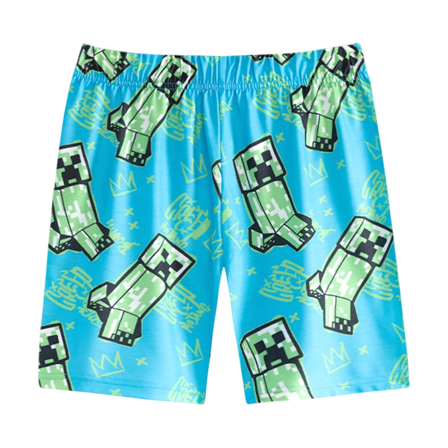 Multicoloured - Side - Minecraft Boys Creeper Short-Sleeved Short Pyjama Set (Pack of 2)