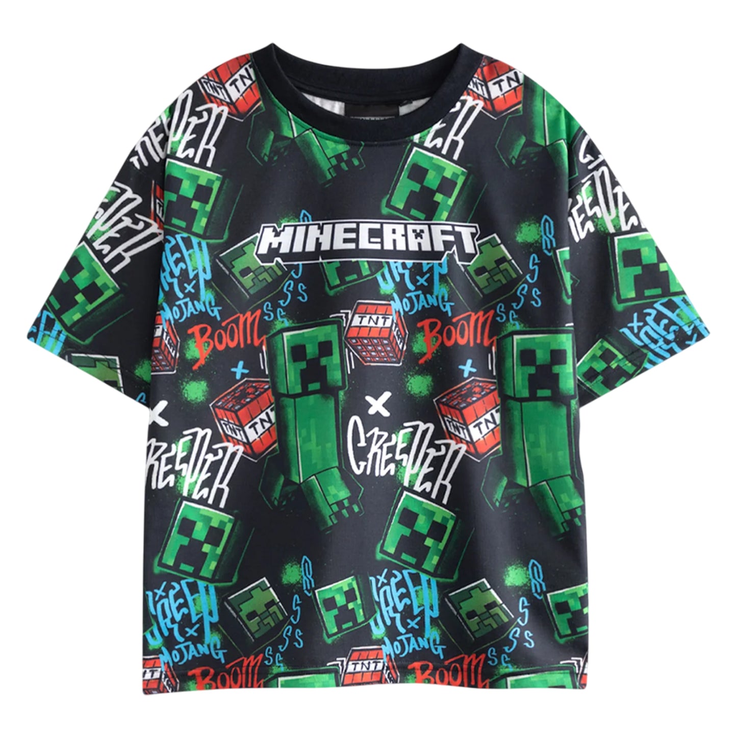 Multicoloured - Lifestyle - Minecraft Boys Creeper Short-Sleeved Short Pyjama Set (Pack of 2)