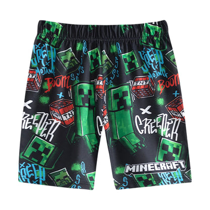 Multicoloured - Pack Shot - Minecraft Boys Creeper Short-Sleeved Short Pyjama Set (Pack of 2)