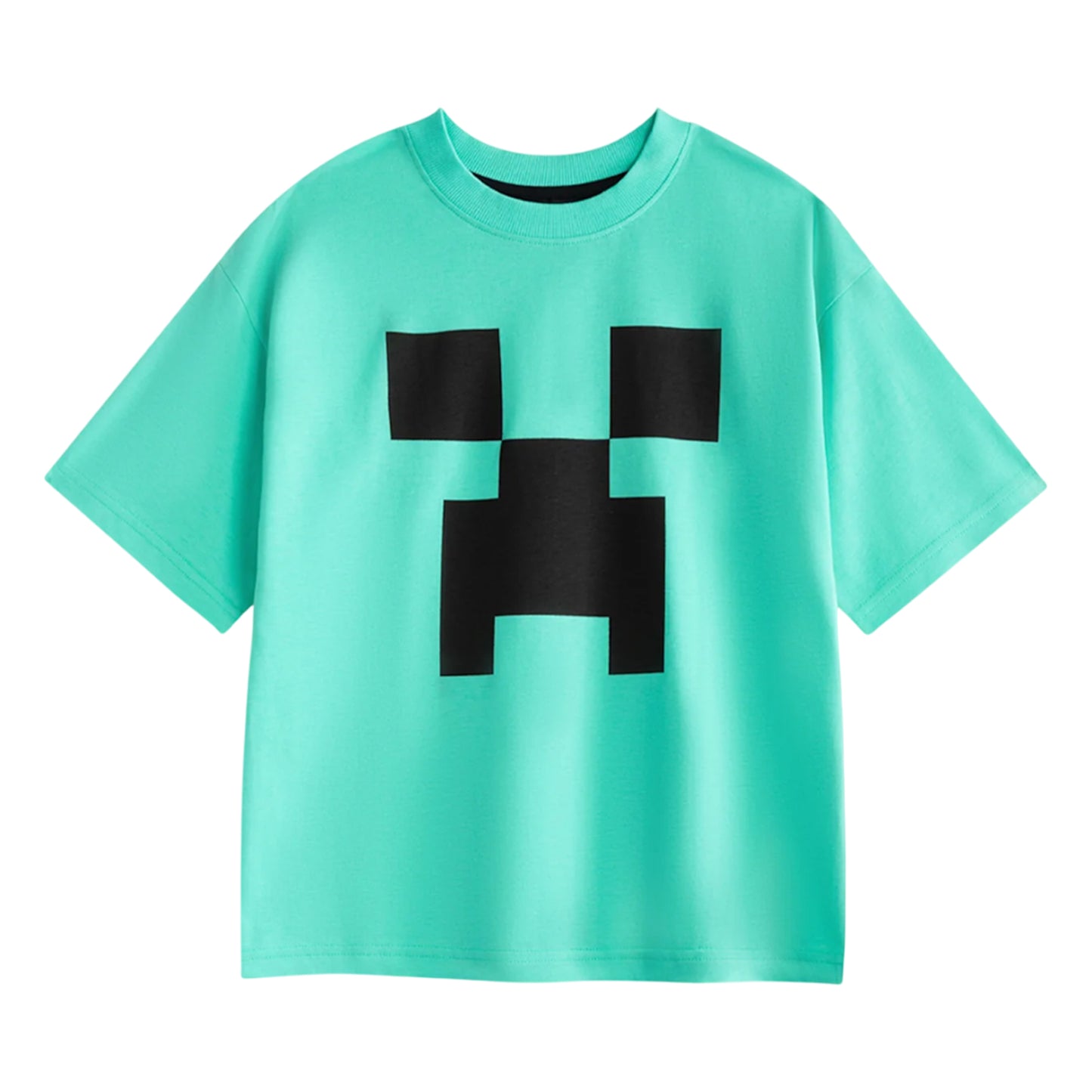 Light Blue-Green - Lifestyle - Minecraft Boys Creeper Short-Sleeved Short Pyjama Set (Pack of 2)