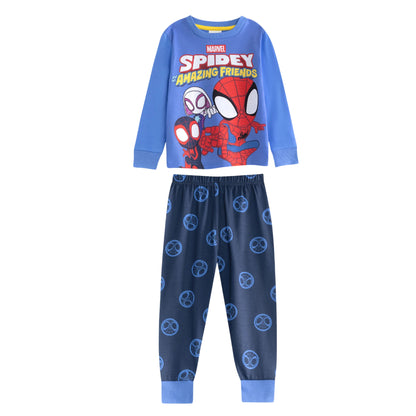 Red-Blue - Back - Spidey And His Amazing Friends Boys Long Pyjama Set (Pack of 2)