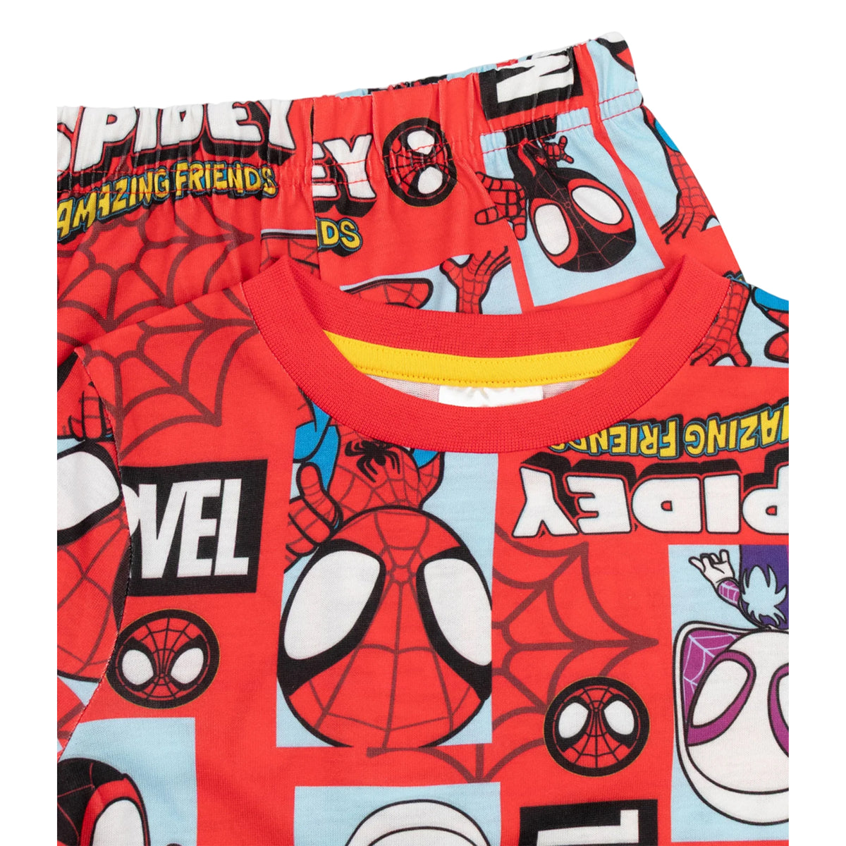 Red-Blue - Lifestyle - Spidey And His Amazing Friends Boys Long Pyjama Set (Pack of 2)