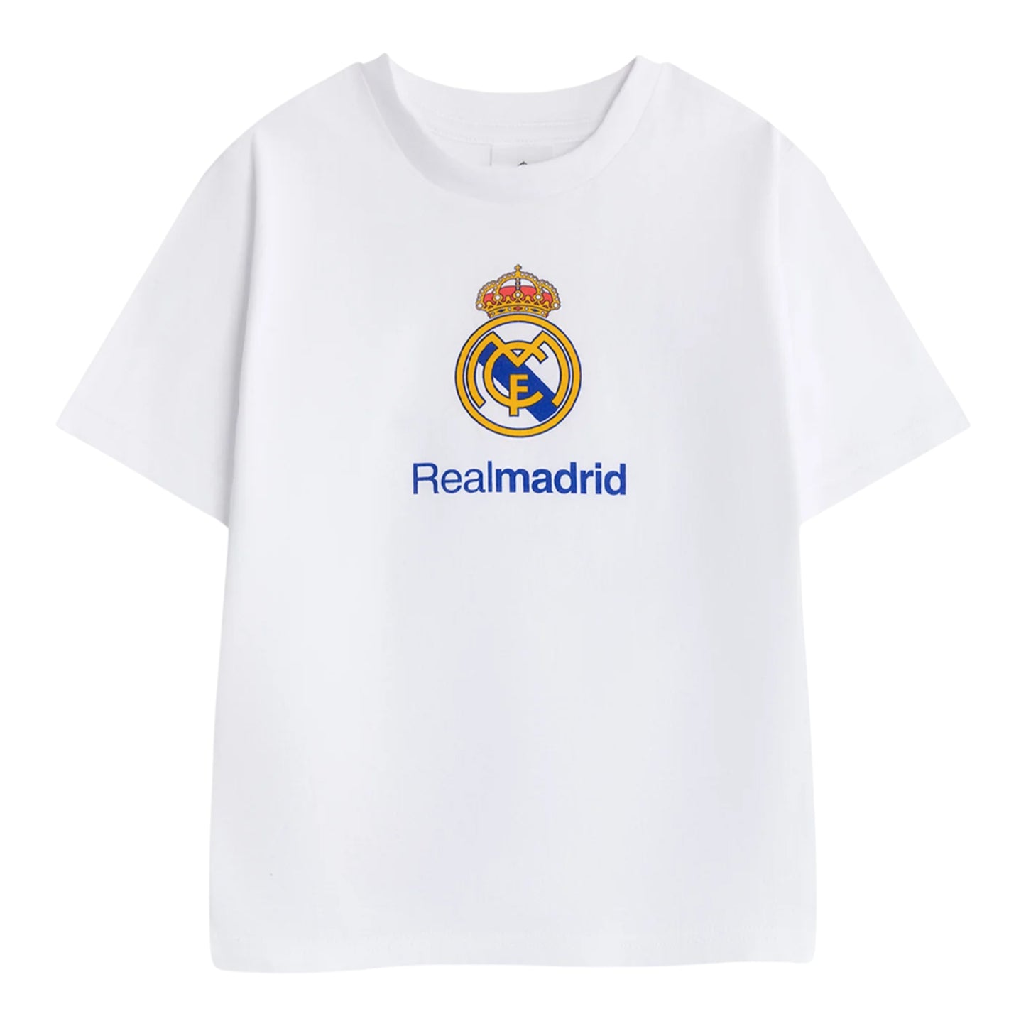 White-Blue - Side - Real Madrid CF Boys Crest Short-Sleeved Long Pyjama Set
