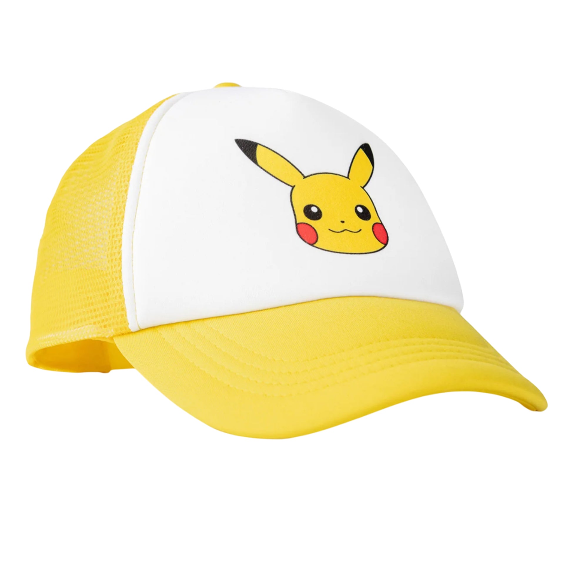 Yellow-White - Front - Pokemon Childrens-Kids Pikachu Trucker Cap