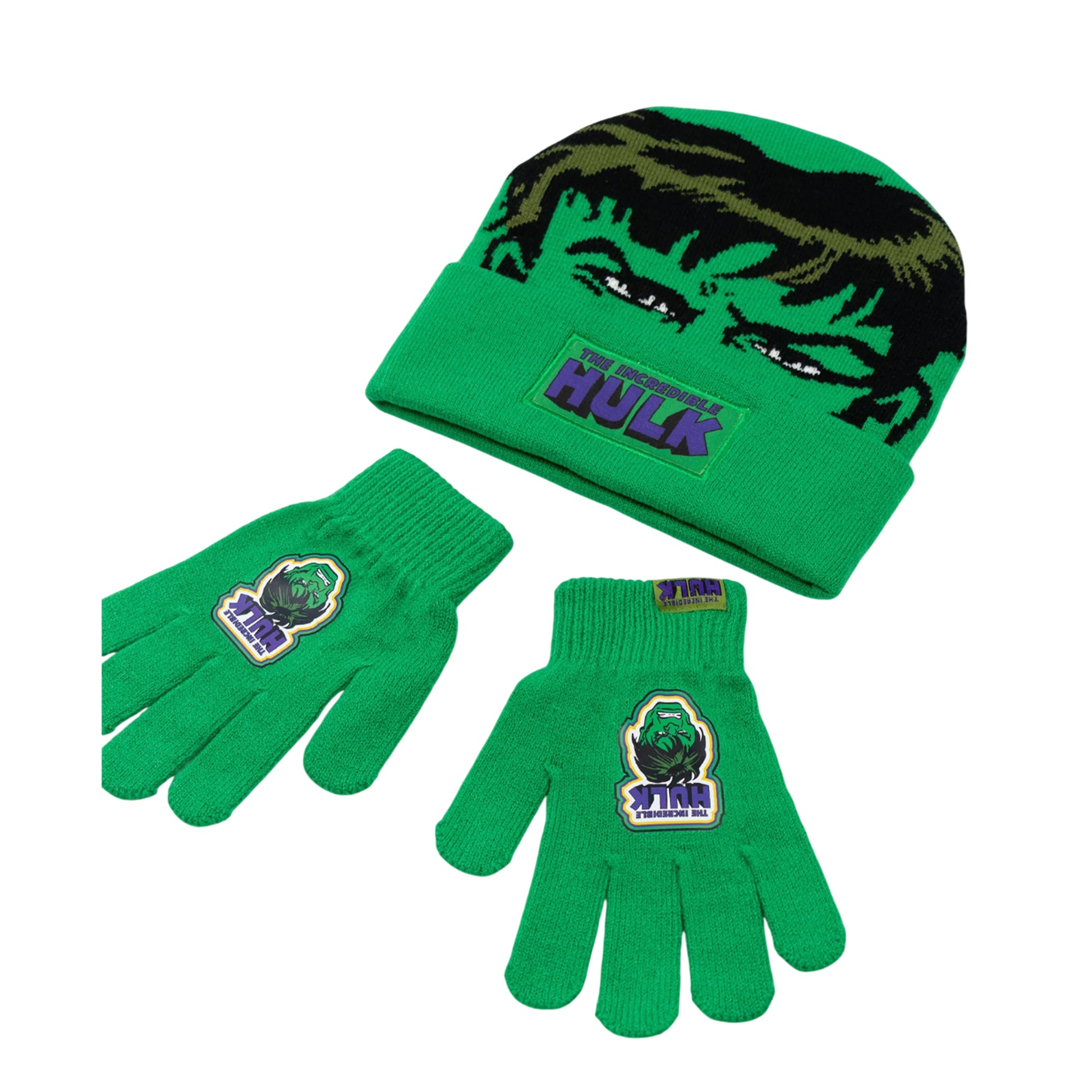 Green - Lifestyle - The Incredible Hulk Boys Beanie & Gloves Set