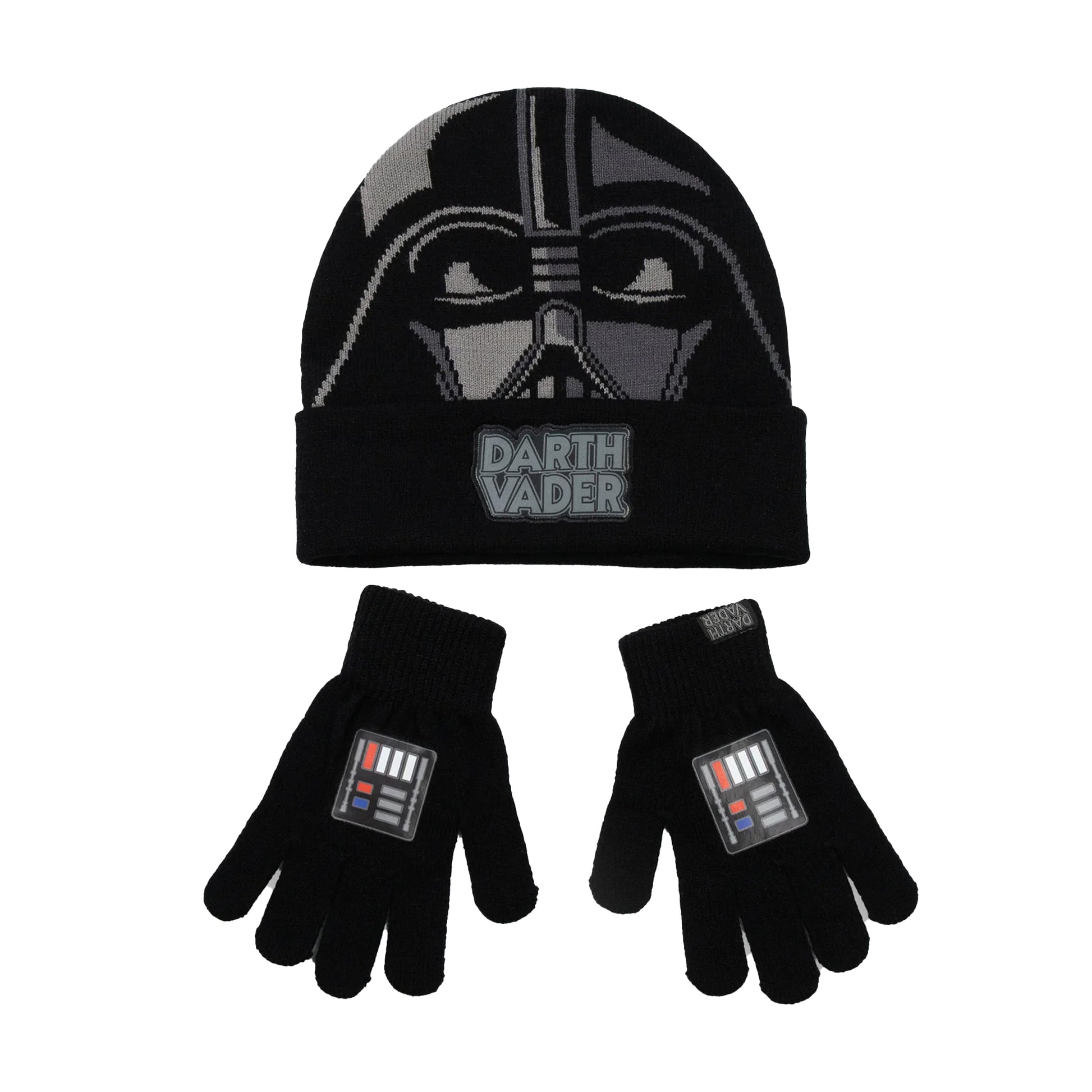Black - Front - Star Wars Boys Darth Vader Beanie & Gloves Set