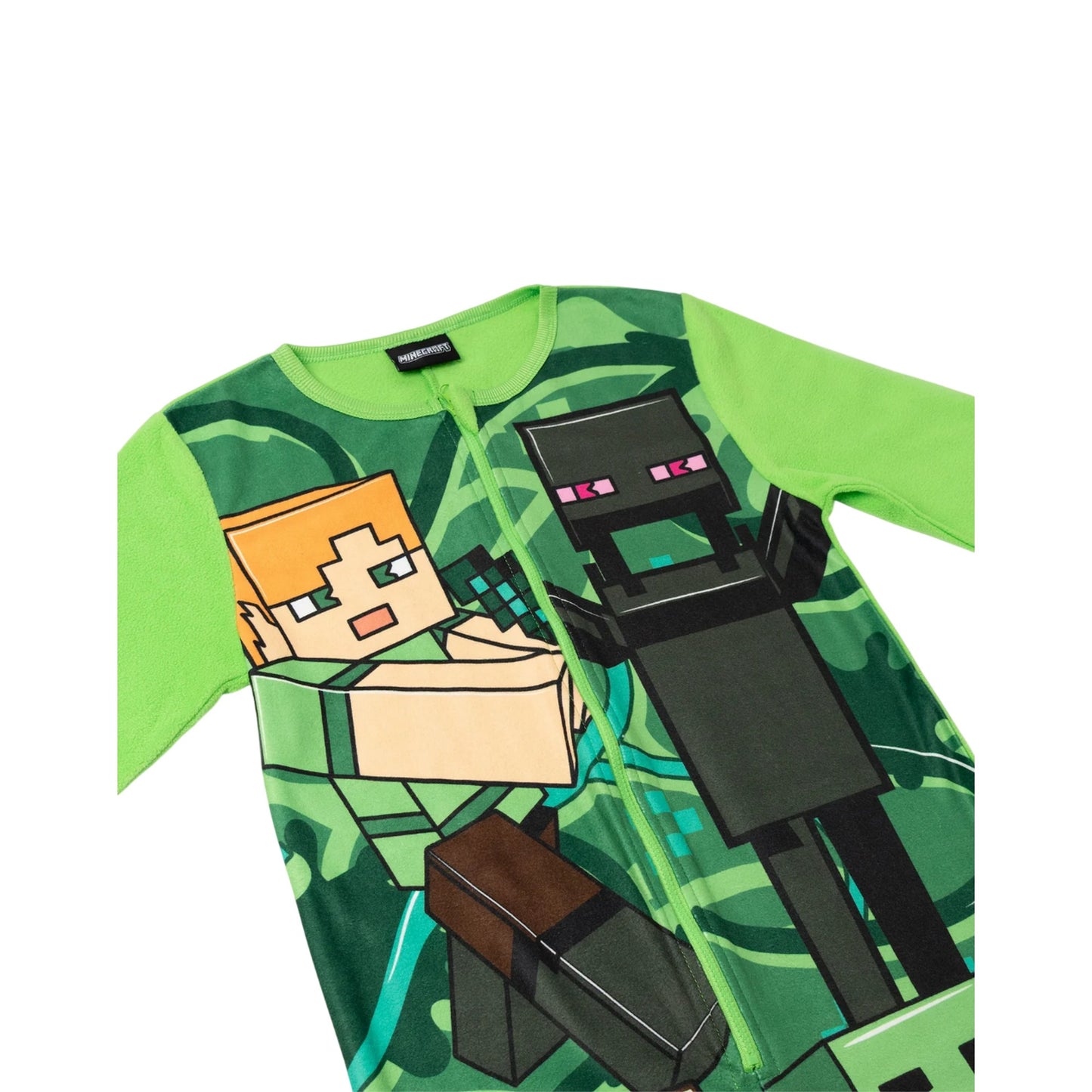 Green - Side - Minecraft Boys Creeper Jumpsuit