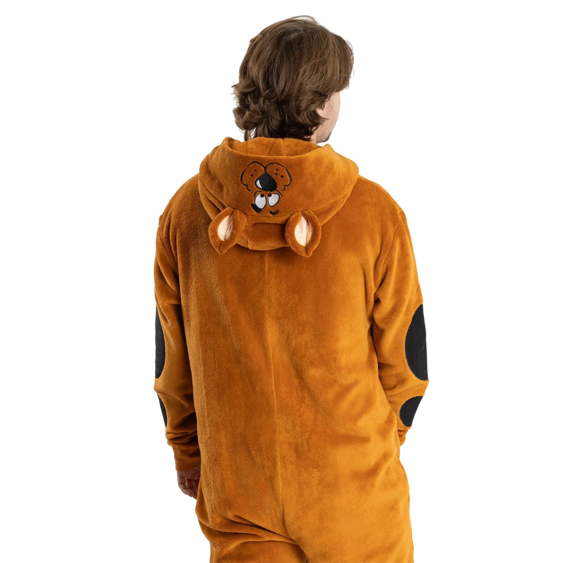 Brown - Back - Scooby Doo Unisex Adult Character Jumpsuit