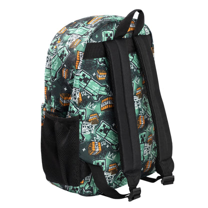 Multicoloured - Back - Minecraft Childrens-Kids Logo Backpack