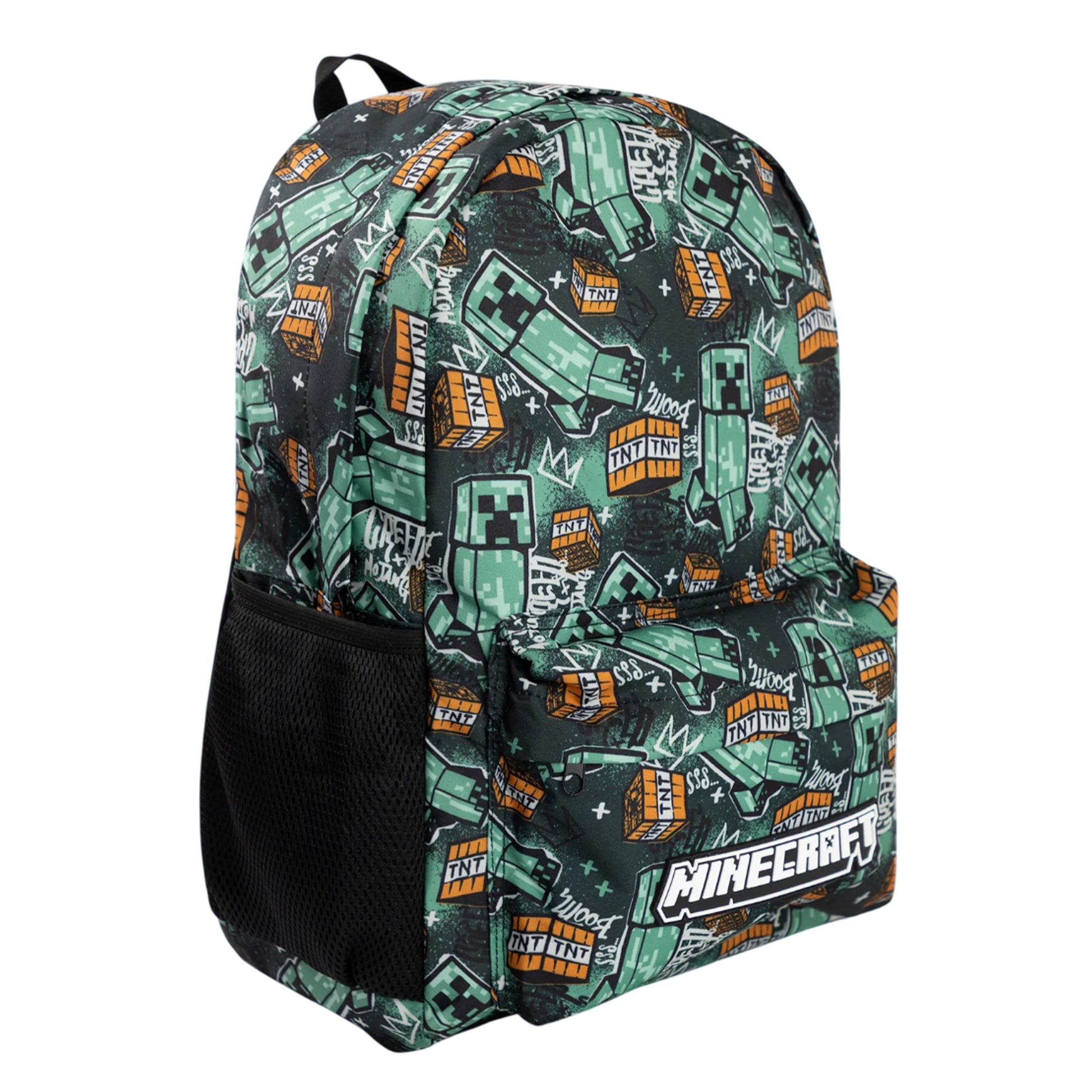 Multicoloured - Side - Minecraft Childrens-Kids Logo Backpack