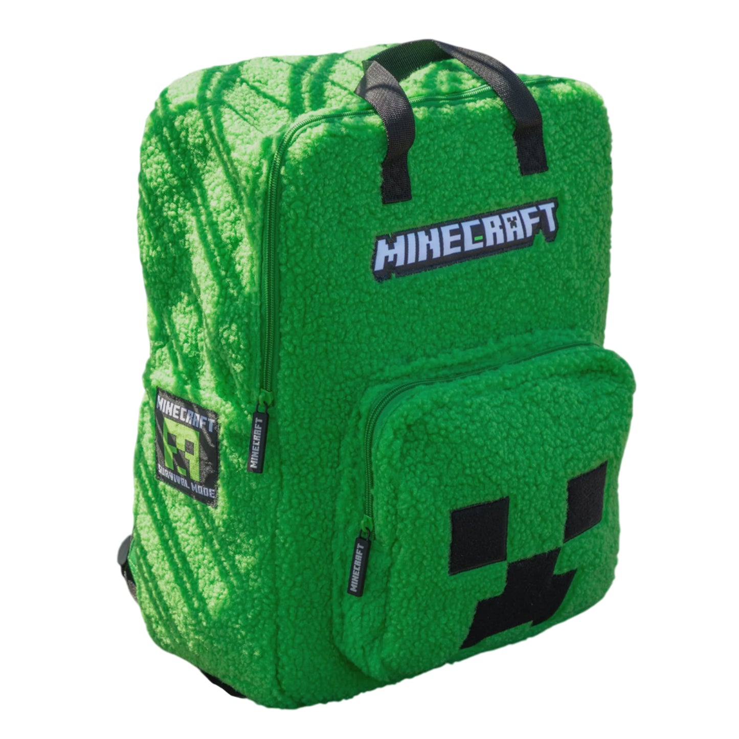 Green - Side - Minecraft Childrens-Kids Logo Backpack