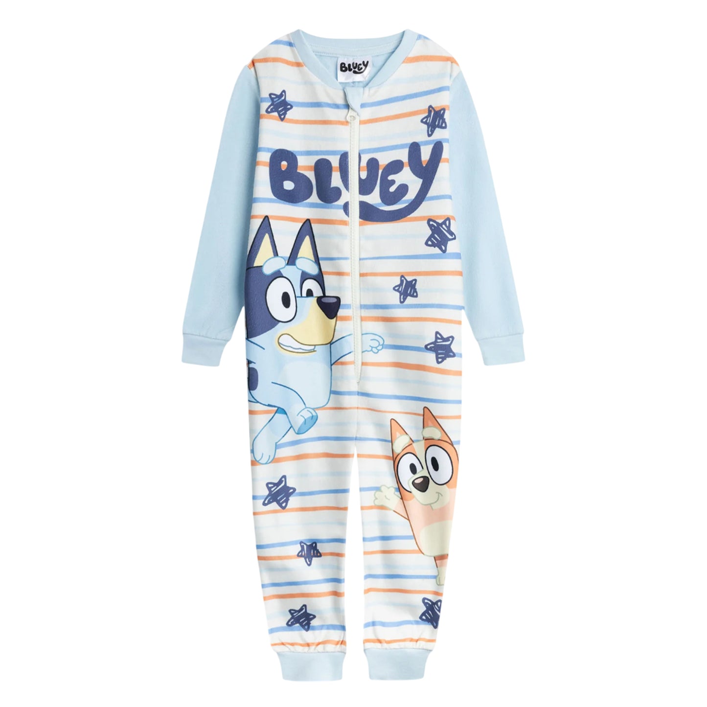 Blue - Front - Bluey Boys Bluey & Bingo All-In-One Nightwear