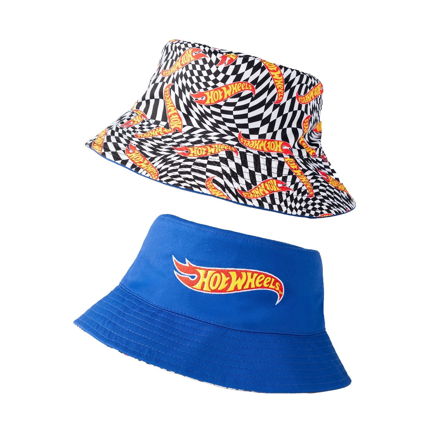 Multicoloured - Back - Hot Wheels Boys Checkerboard Logo Reversible Bucket Hat