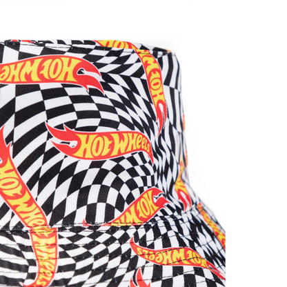 Multicoloured - Pack Shot - Hot Wheels Boys Checkerboard Logo Reversible Bucket Hat
