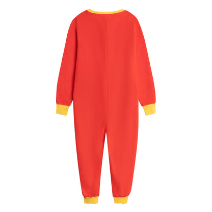 Red - Back - Cars Boys Lightning McQueen All-In-One Nightwear