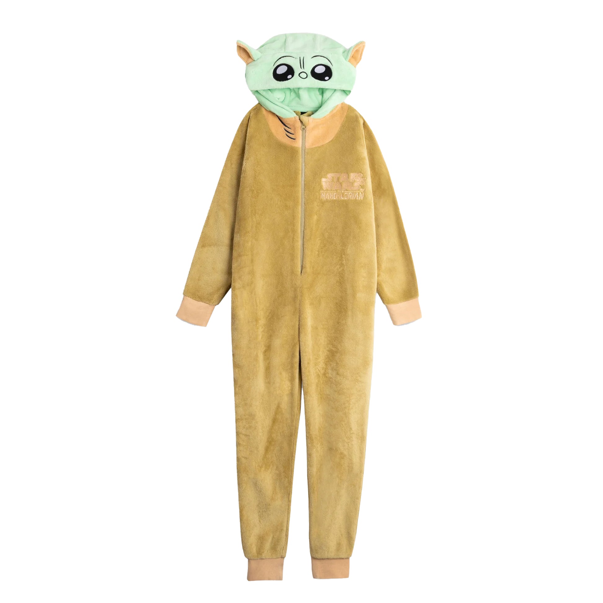 Green-Brown - Front - Star Wars Unisex Adult Grogu All-In-One Nightwear