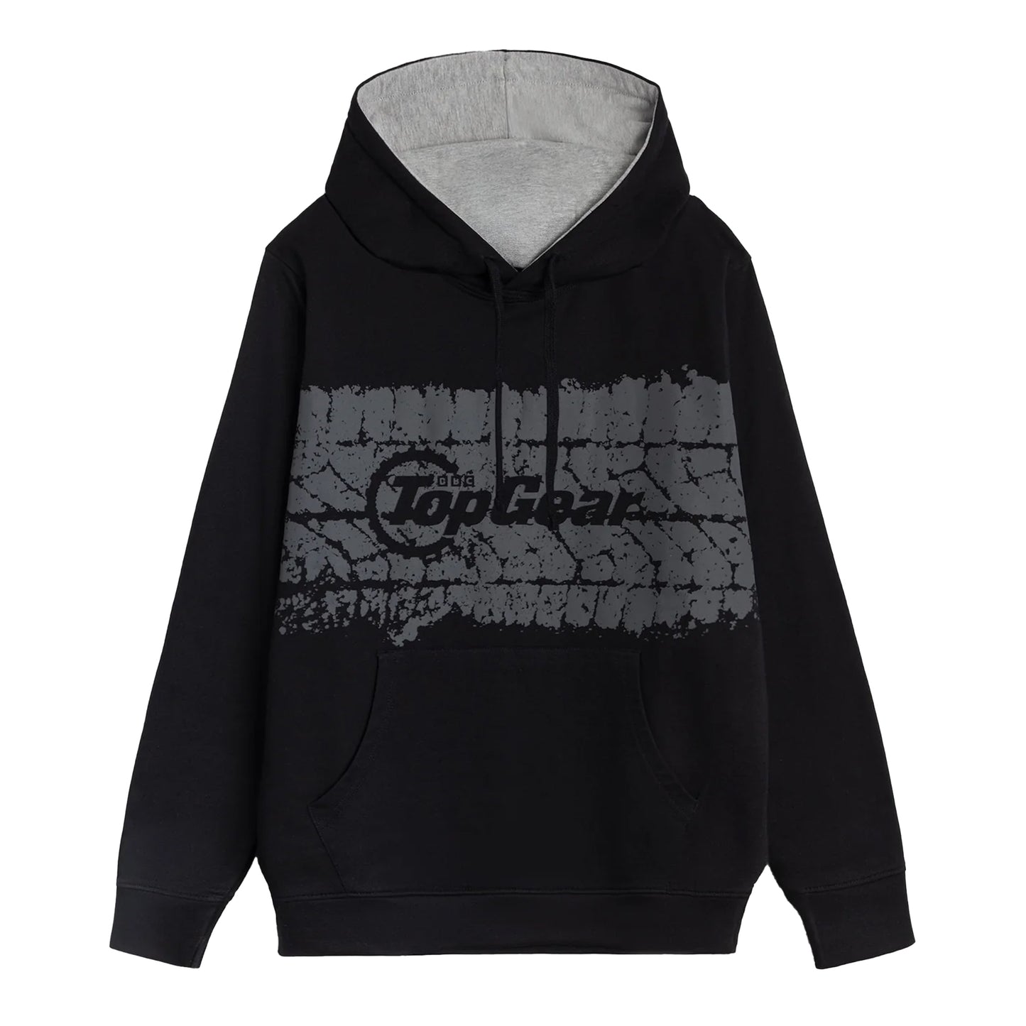 Grey - Front - Top Gear Unisex Adult Tyre Hoodie