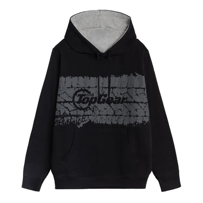 Grey - Front - Top Gear Unisex Adult Tyre Hoodie