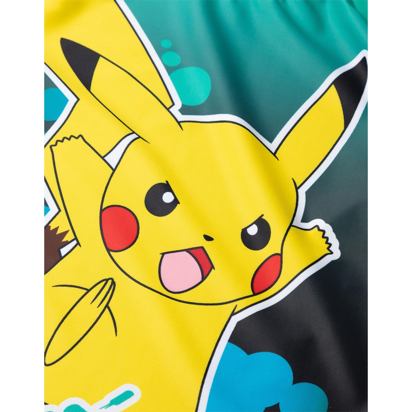 Green - Side - Pokemon Boys Pikachu Swim Top