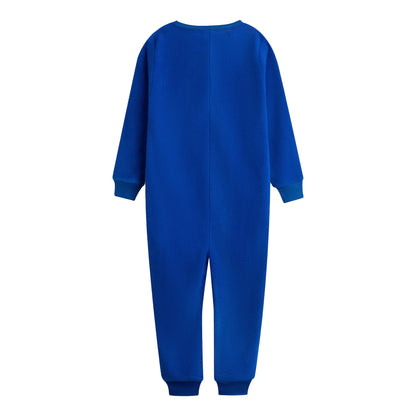 Blue - Back - Fireman Sam Boys Uniform All-In-One Nightwear