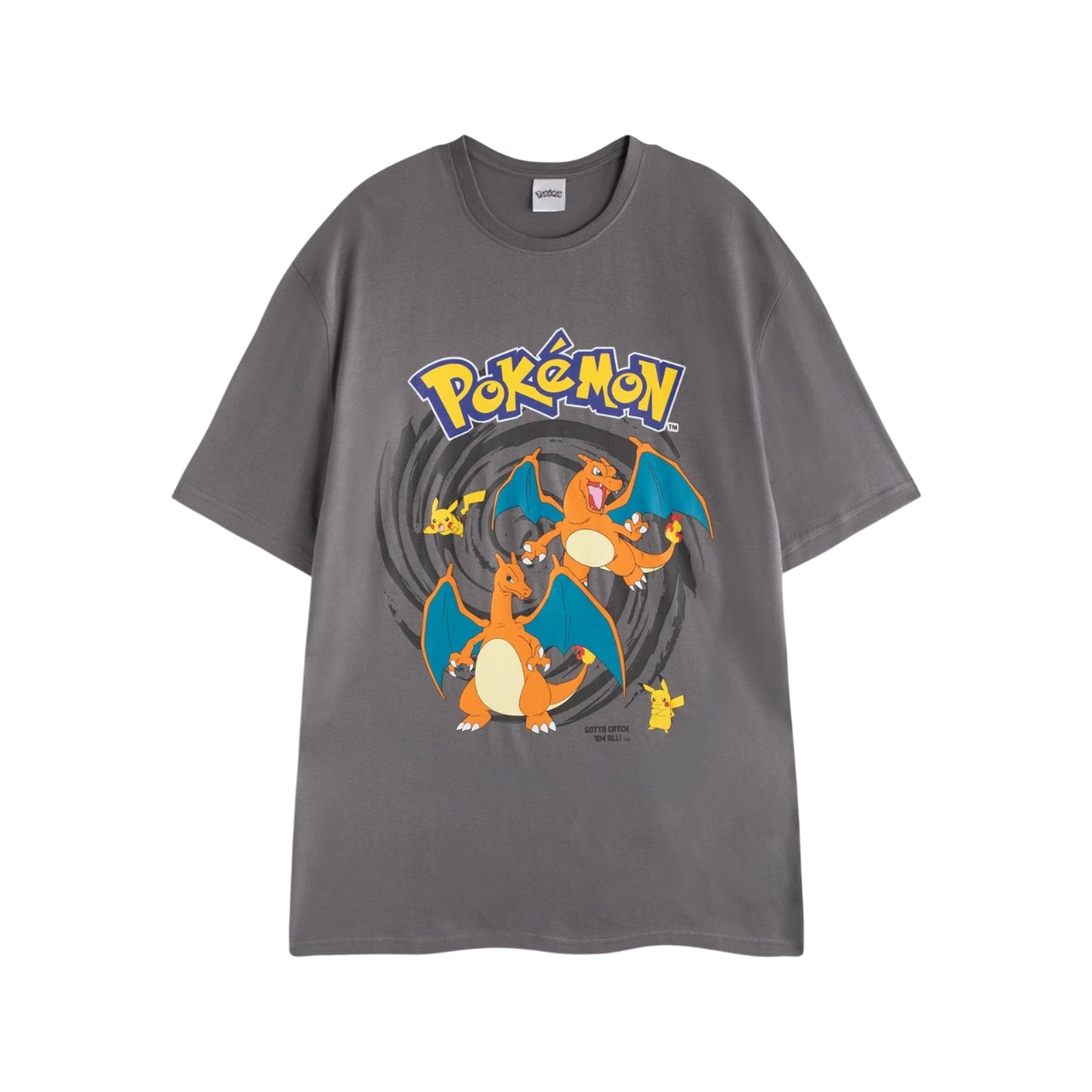 Multicoloured - Back - Pokemon Mens Pikachu & Charizard Short-Sleeved Long Pyjama Set