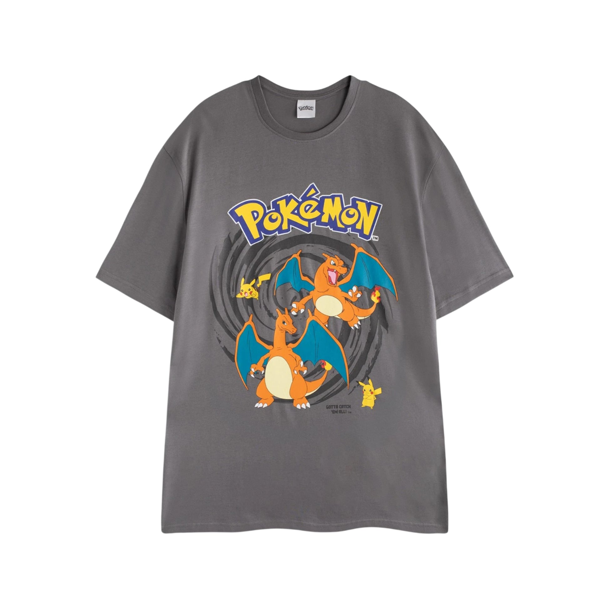 Multicoloured - Back - Pokemon Mens Pikachu & Charizard Short-Sleeved Long Pyjama Set