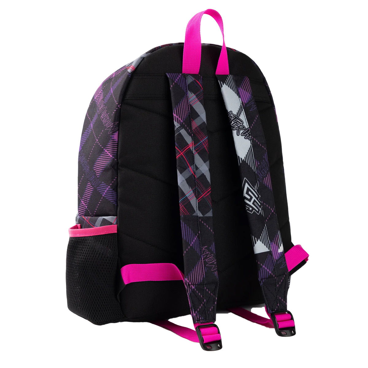 Multicoloured - Back - Monster High Tartan Patch Backpack