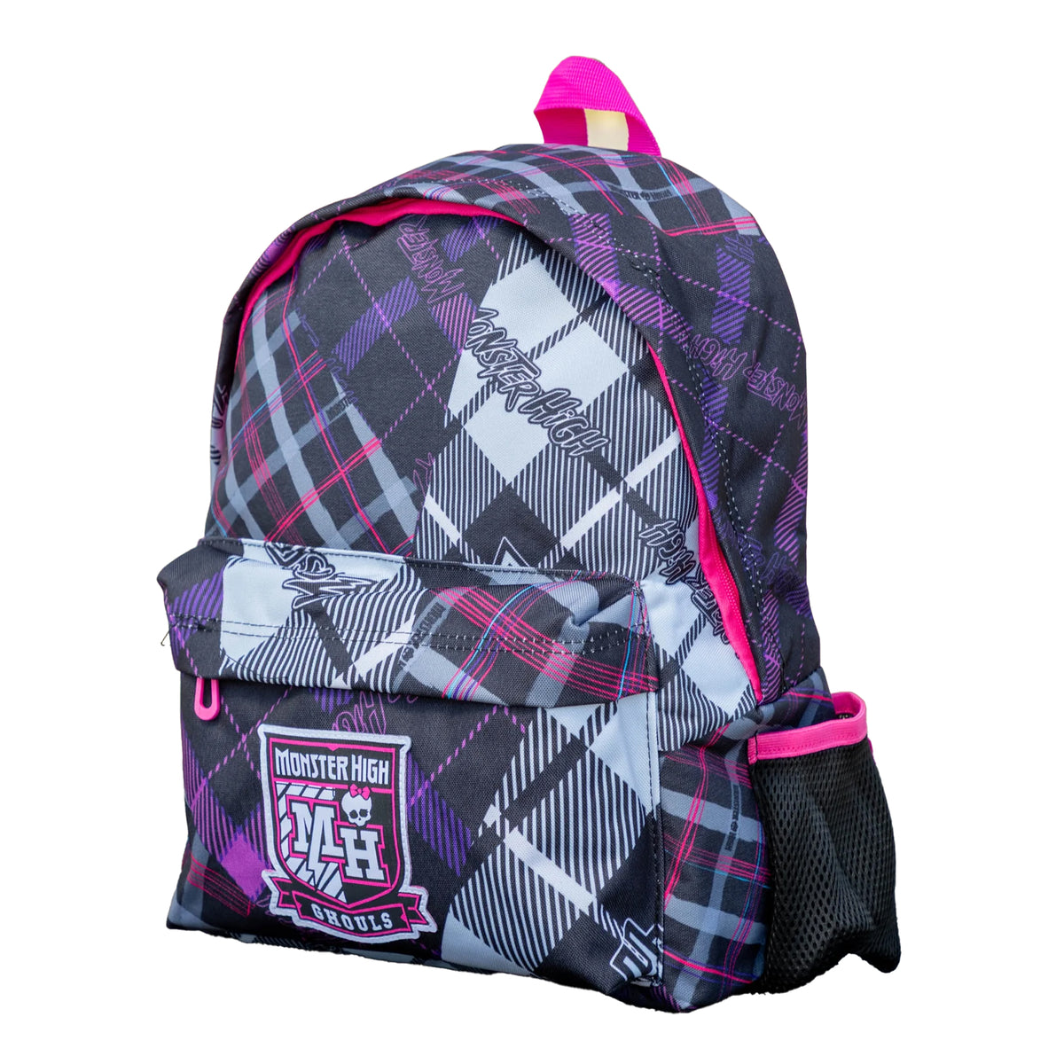 Multicoloured - Side - Monster High Tartan Patch Backpack