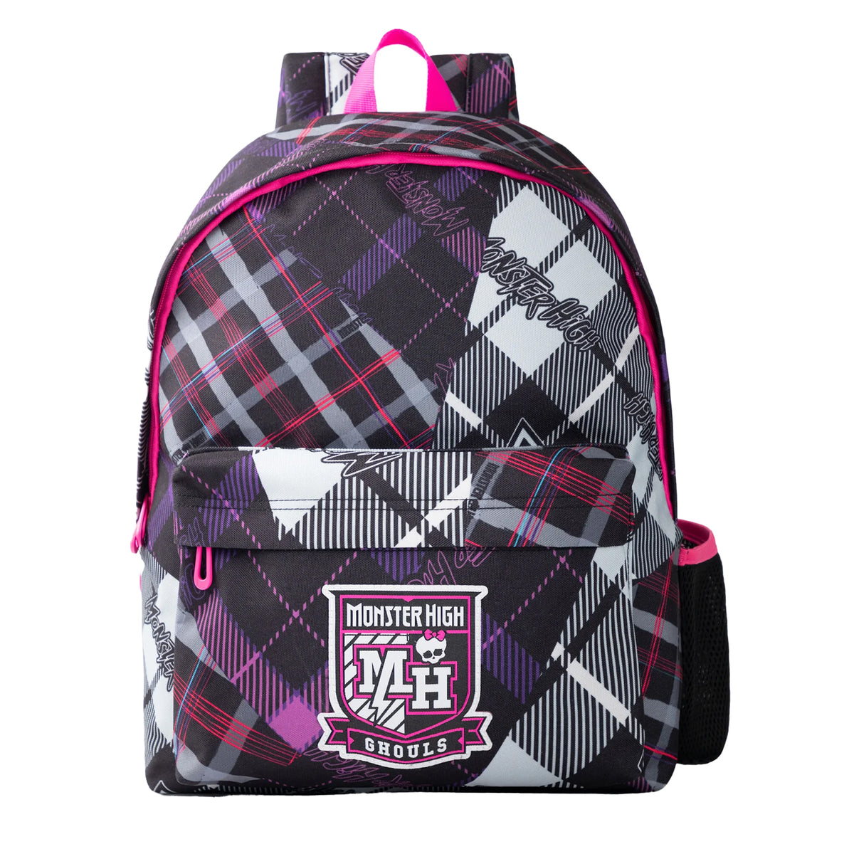 Multicoloured - Front - Monster High Tartan Patch Backpack