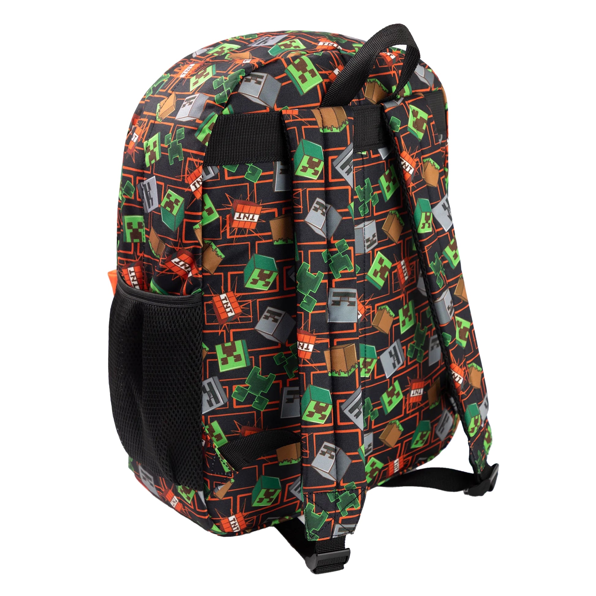 Multicoloured - Back - Minecraft Childrens-Kids Logo Backpack Set (Pack of 3)