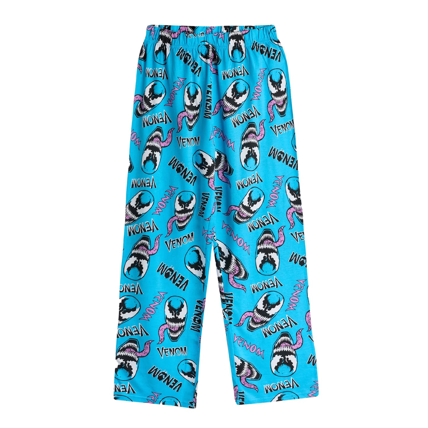 Black-Blue - Lifestyle - Venom Mens Approach With Caution Short-Sleeved Long Pyjama Set