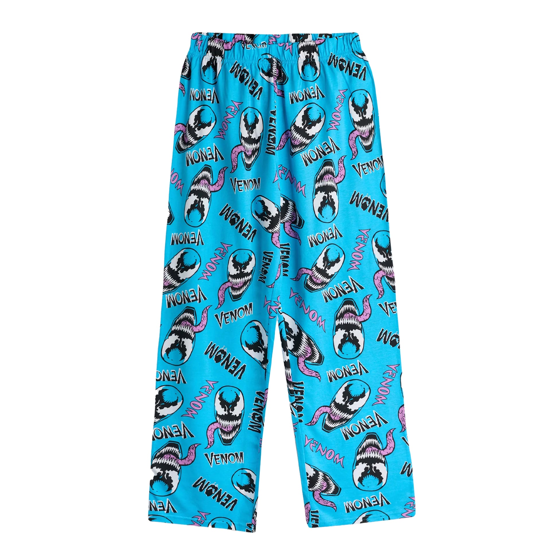 Black-Blue - Lifestyle - Venom Mens Approach With Caution Short-Sleeved Long Pyjama Set