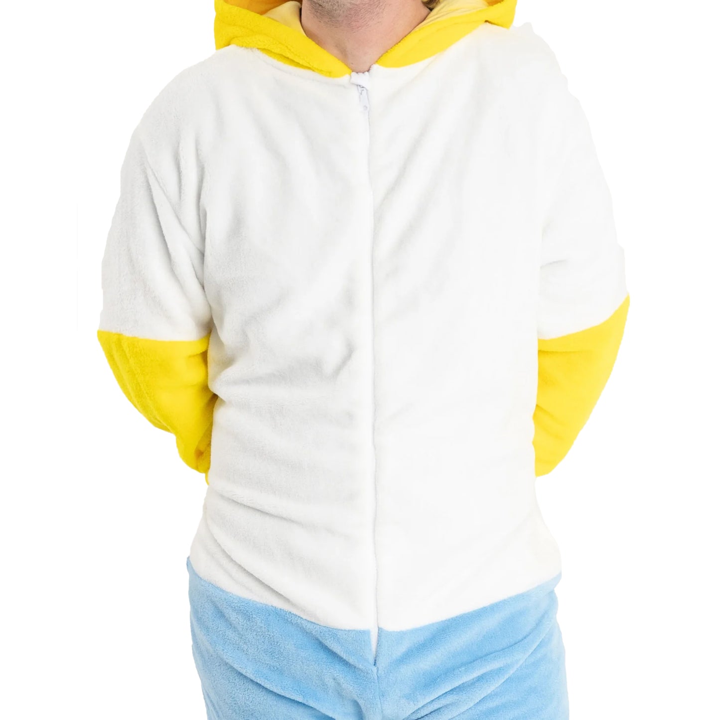 White-Blue-Yellow - Side - The Simpsons Mens Homer Simpson All-In-One Nightwear