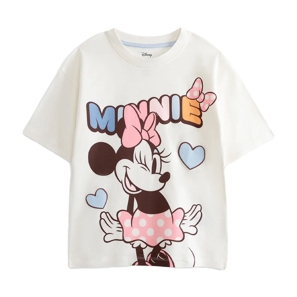 Multicoloured Print - Back - Disney Girls Minnie Mouse Short Pyjama Set (Pack of 2)