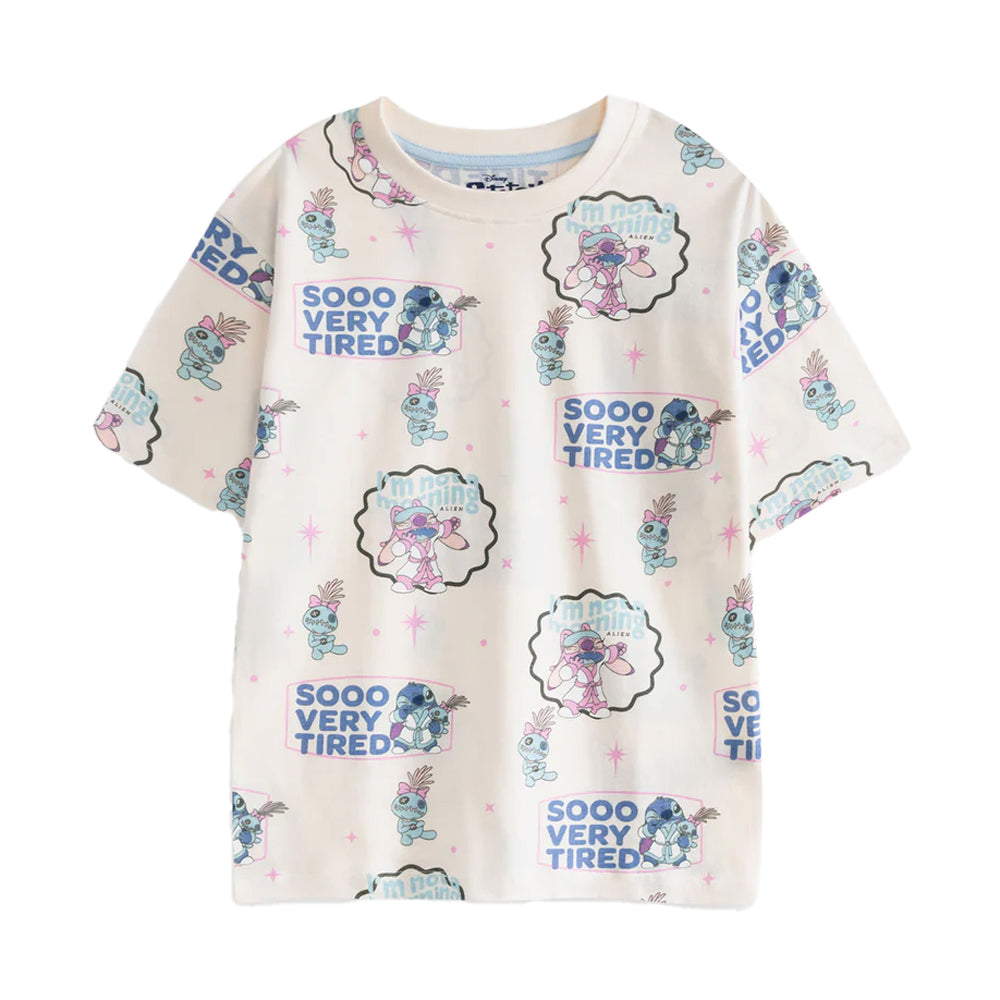Multicoloured Print - Lifestyle - Lilo & Stitch Girls Less Dramas Short Pyjama Set (Pack of 2)