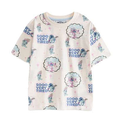 Multicoloured Print - Lifestyle - Lilo & Stitch Girls Less Dramas Short Pyjama Set (Pack of 2)