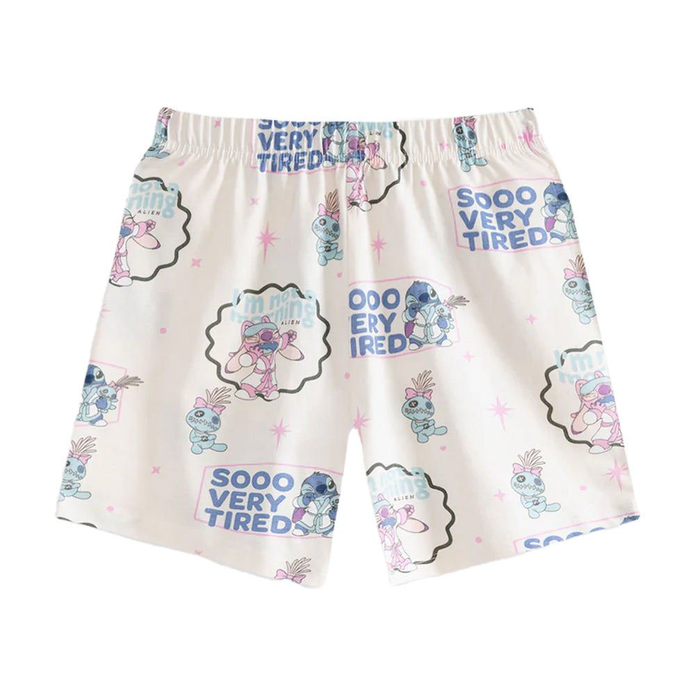 Multicoloured Print - Pack Shot - Lilo & Stitch Girls Less Dramas Short Pyjama Set (Pack of 2)