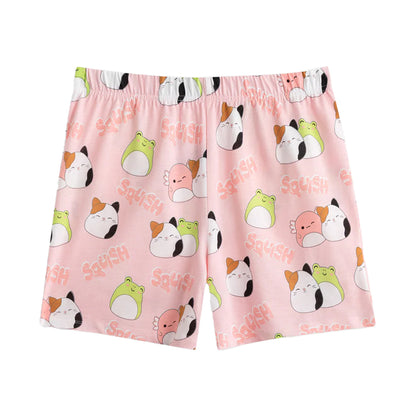 Pink - Pack Shot - Squishmallows Girls Feeling Mallow Short Pyjama Set (Pack of 2)
