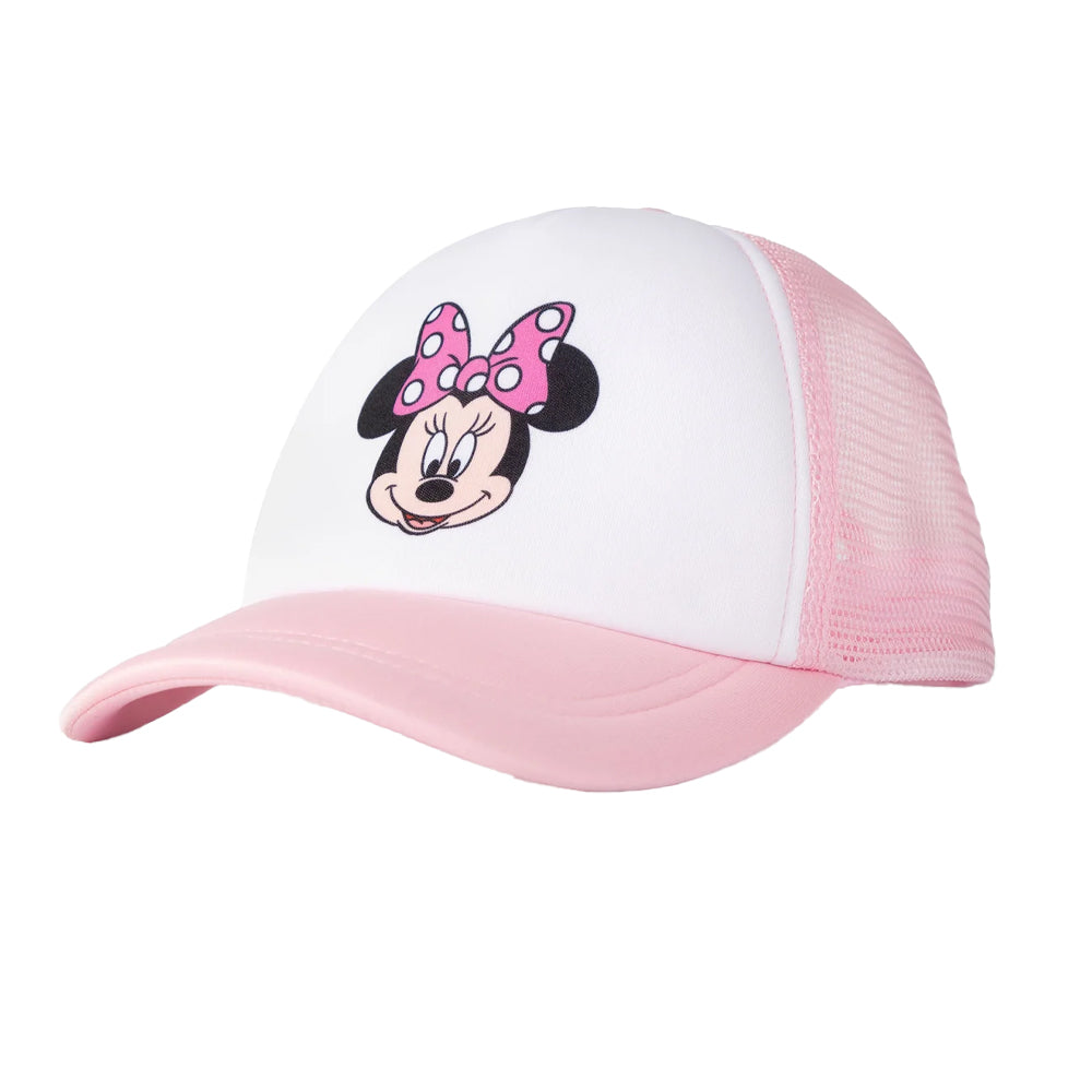 Pink - Back - Disney Girls Minnie Mouse Bucket Hat & Cap Set