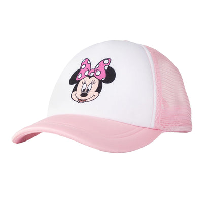 Pink - Back - Disney Girls Minnie Mouse Bucket Hat & Cap Set