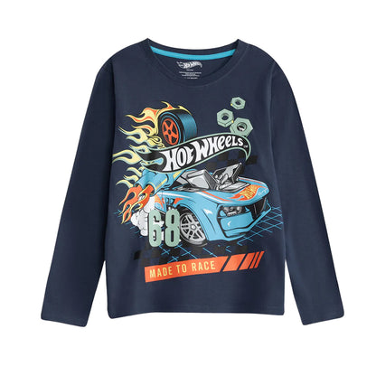 Multicoloured - Lifestyle - Hot Wheels Childrens-Kids Characters Long Pyjama Set (Pack of 2)