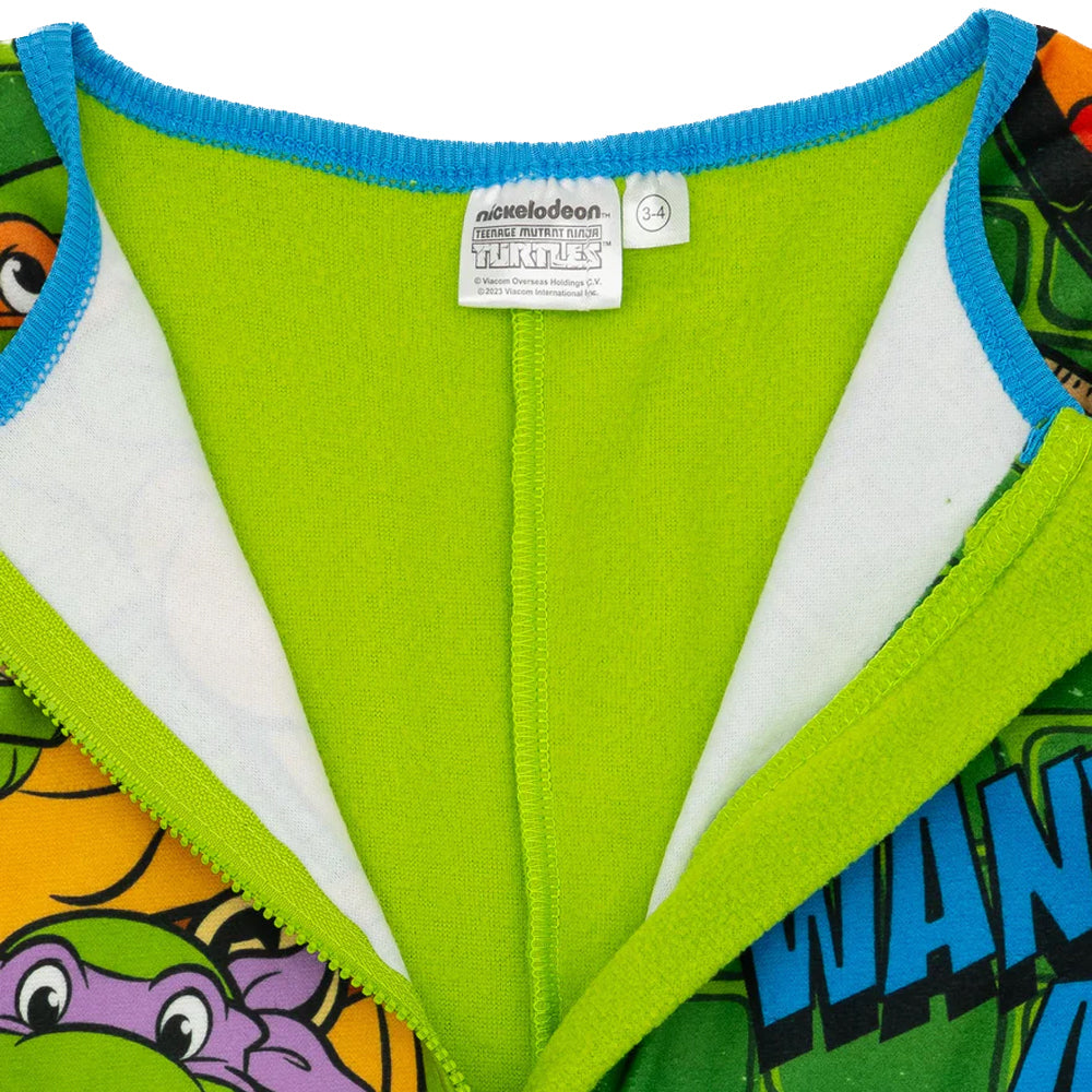 Green - Lifestyle - Teenage Mutant Ninja Turtles Childrens-Kids Characters All-In-One Nightwear